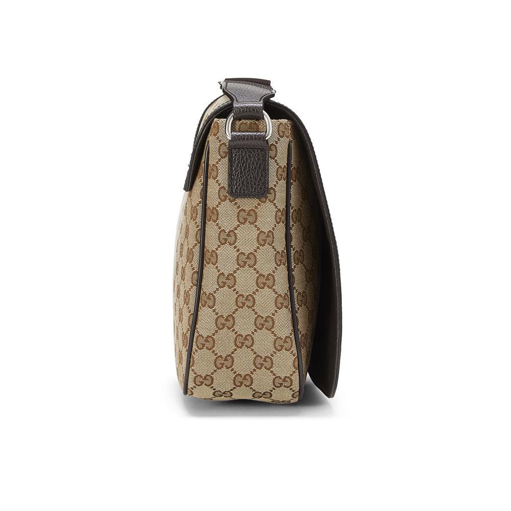 Gucci Leather Canvas Shoulder Bag