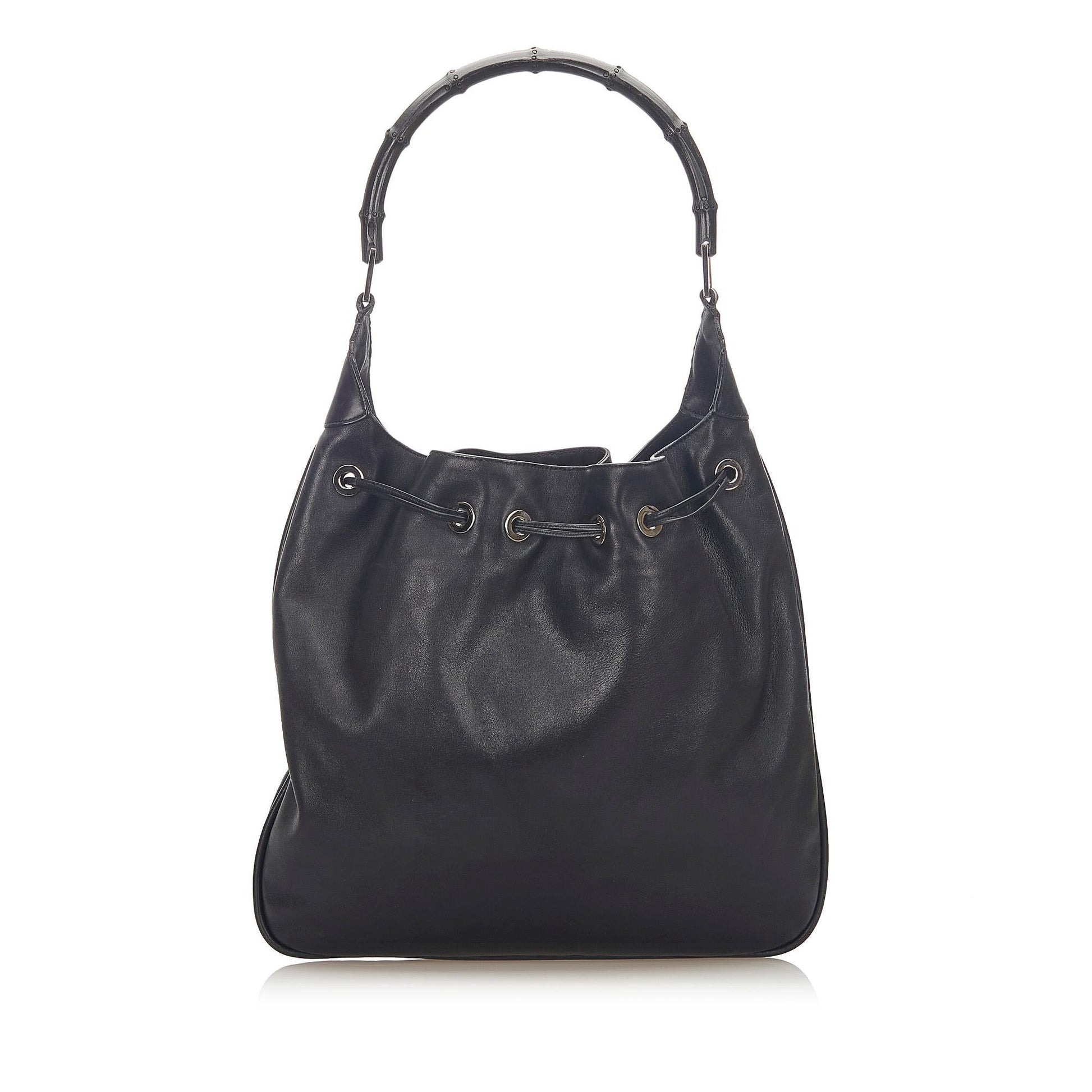 Gucci Bamboo Leather Shoulder Bag Style 14