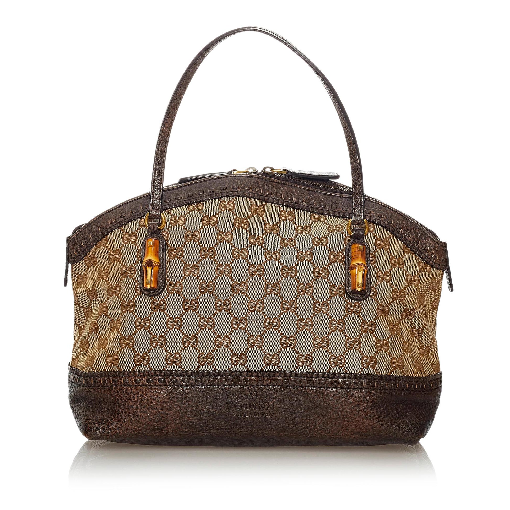 Gucci Bamboo Canvas Handbag Style 3