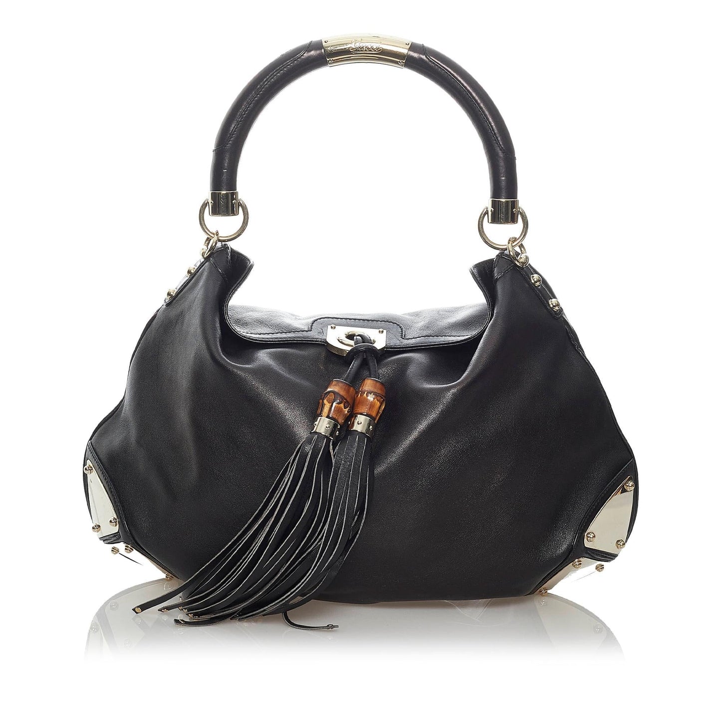 Gucci Bamboo Leather Shoulder Bag Style 12