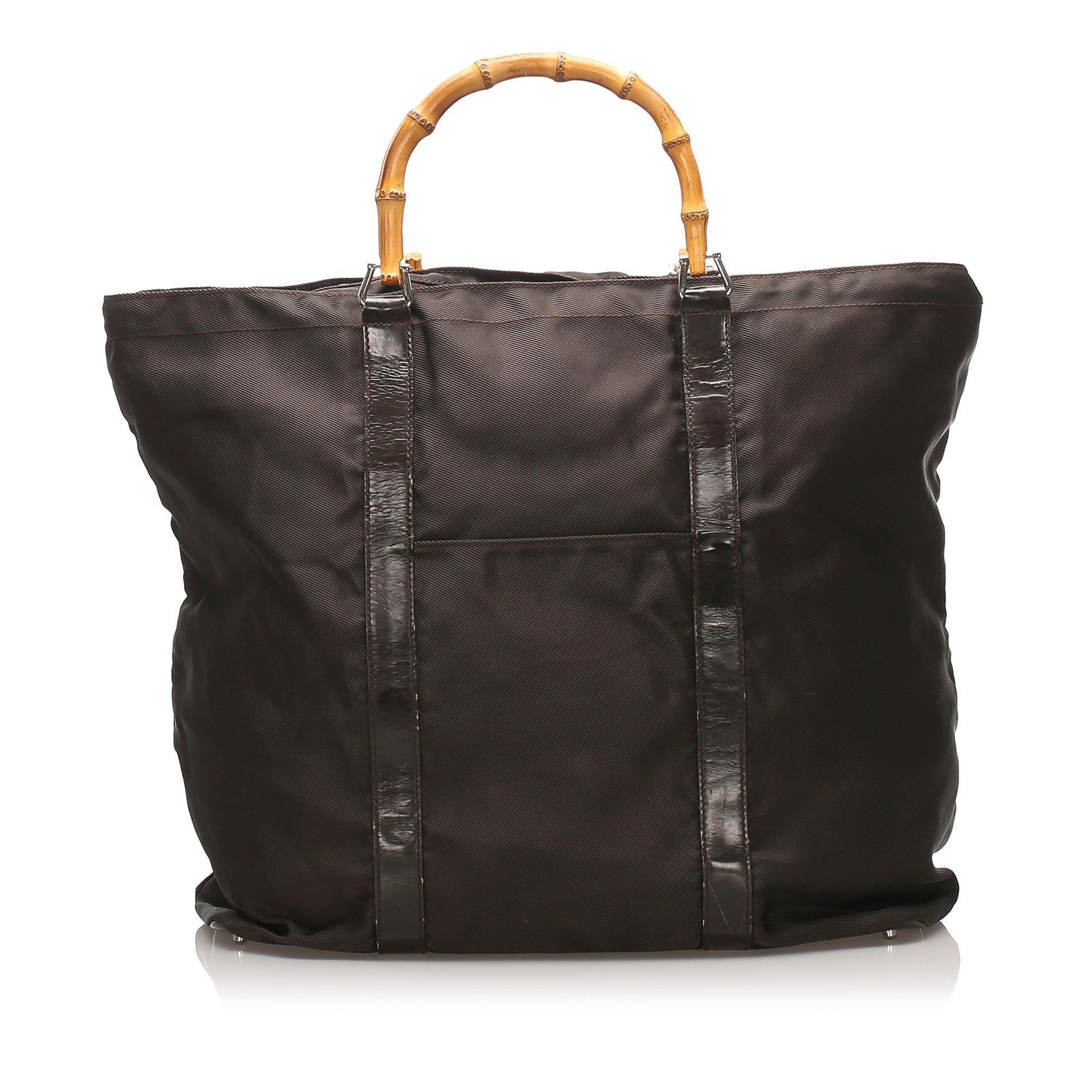 Gucci Bamboo Nylon Tote Style 2