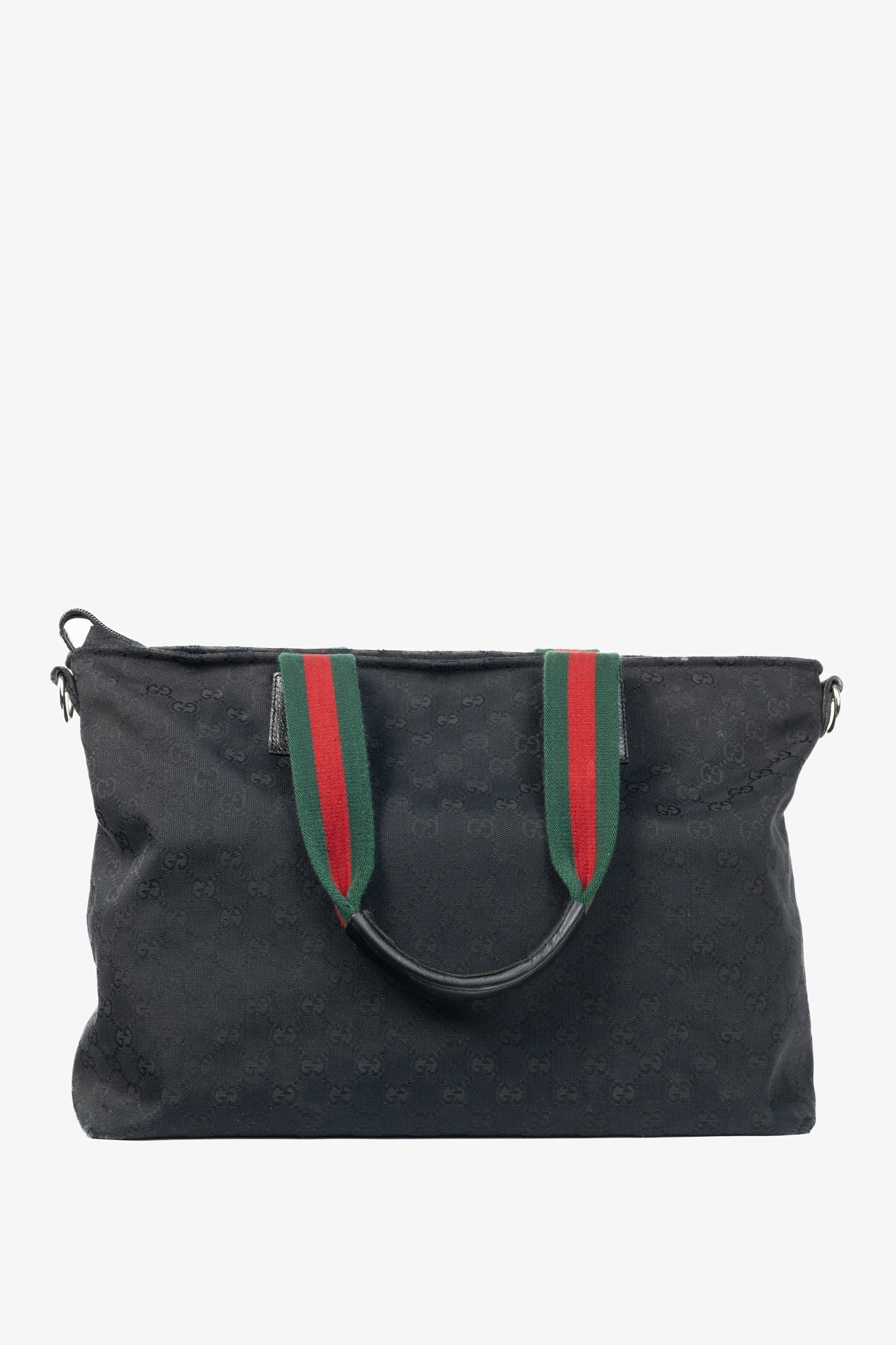 Gucci Monogram Leather Canvas Tote