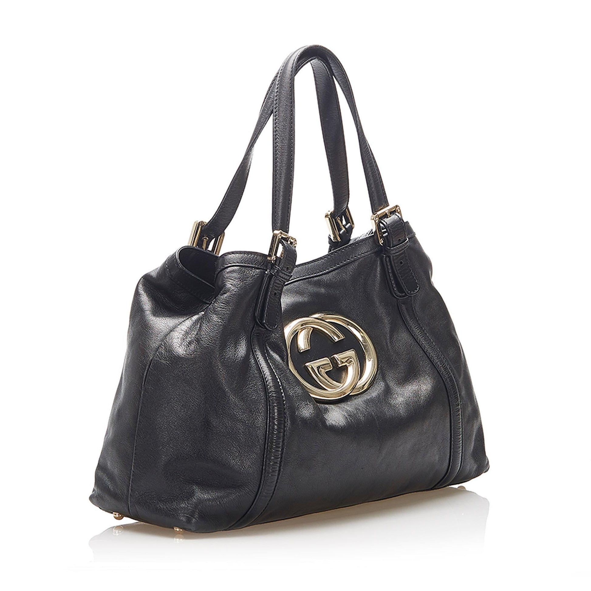Gucci Monogram Leather Tote