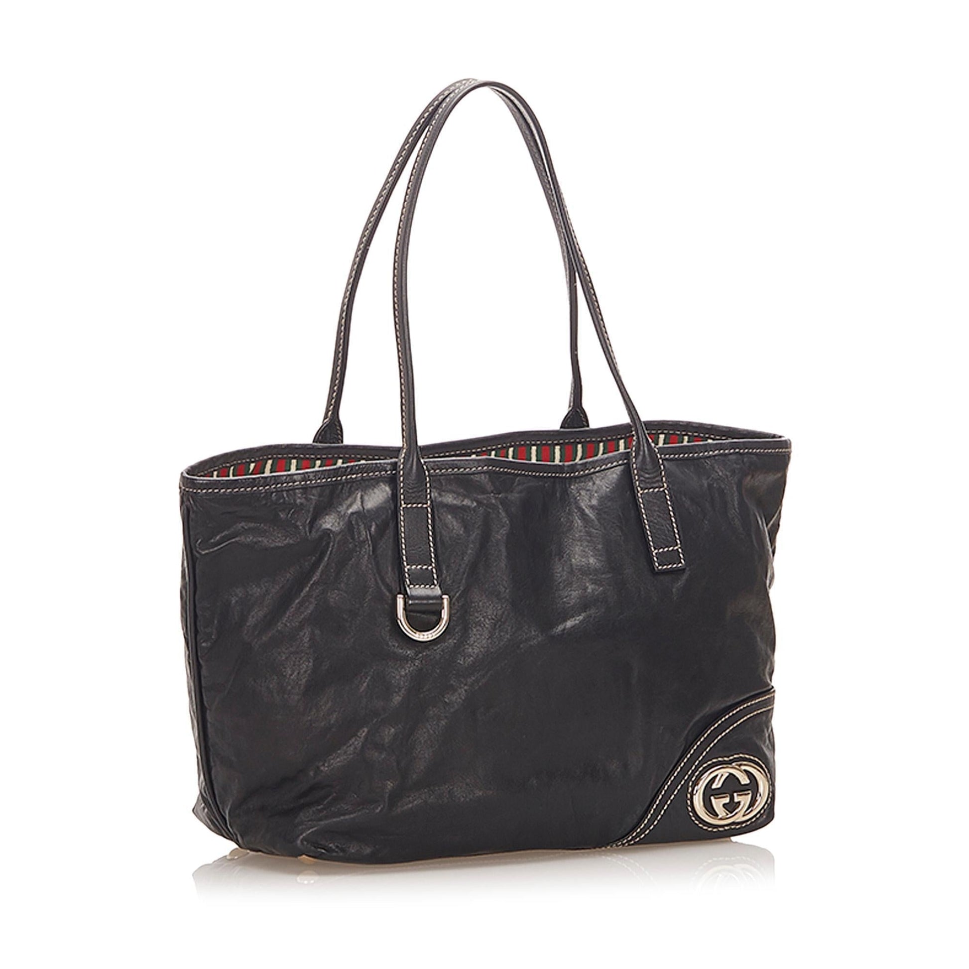 Gucci Monogram Leather Tote