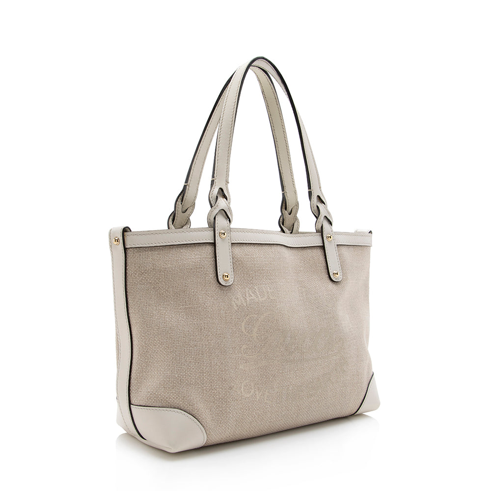 Gucci Leather Canvas Tote Style 57