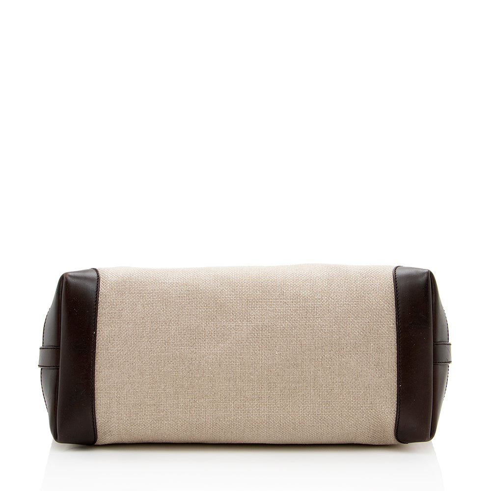 Gucci Leather Canvas Tote
