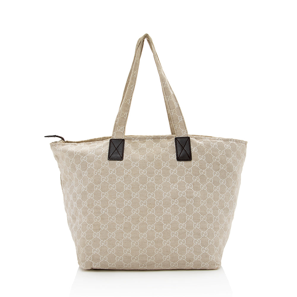 Gucci Leather Canvas Tote