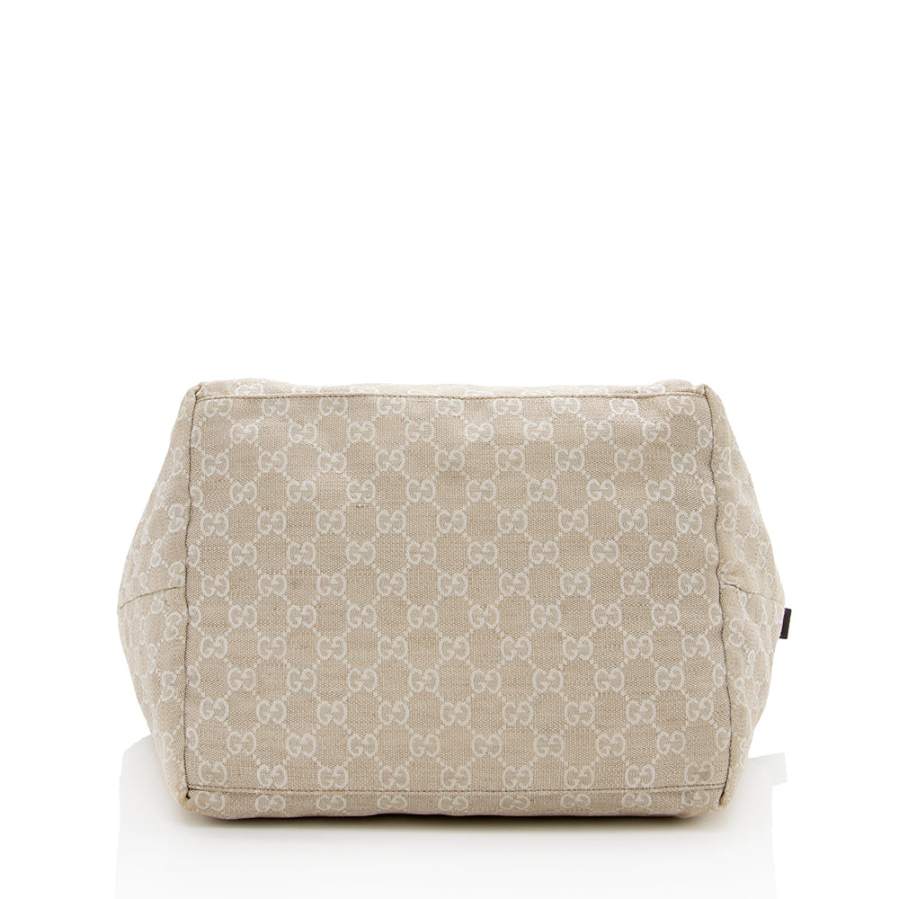 Gucci Leather Canvas Tote