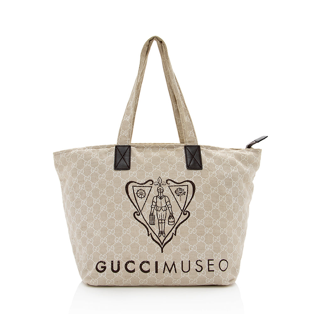 Gucci Leather Canvas Tote Style 61