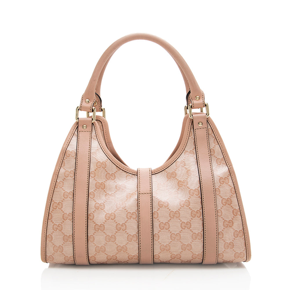 Gucci Leather Canvas Shoulder Bag