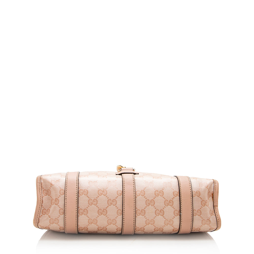 Gucci Joy Leather Canvas Shoulder Bag