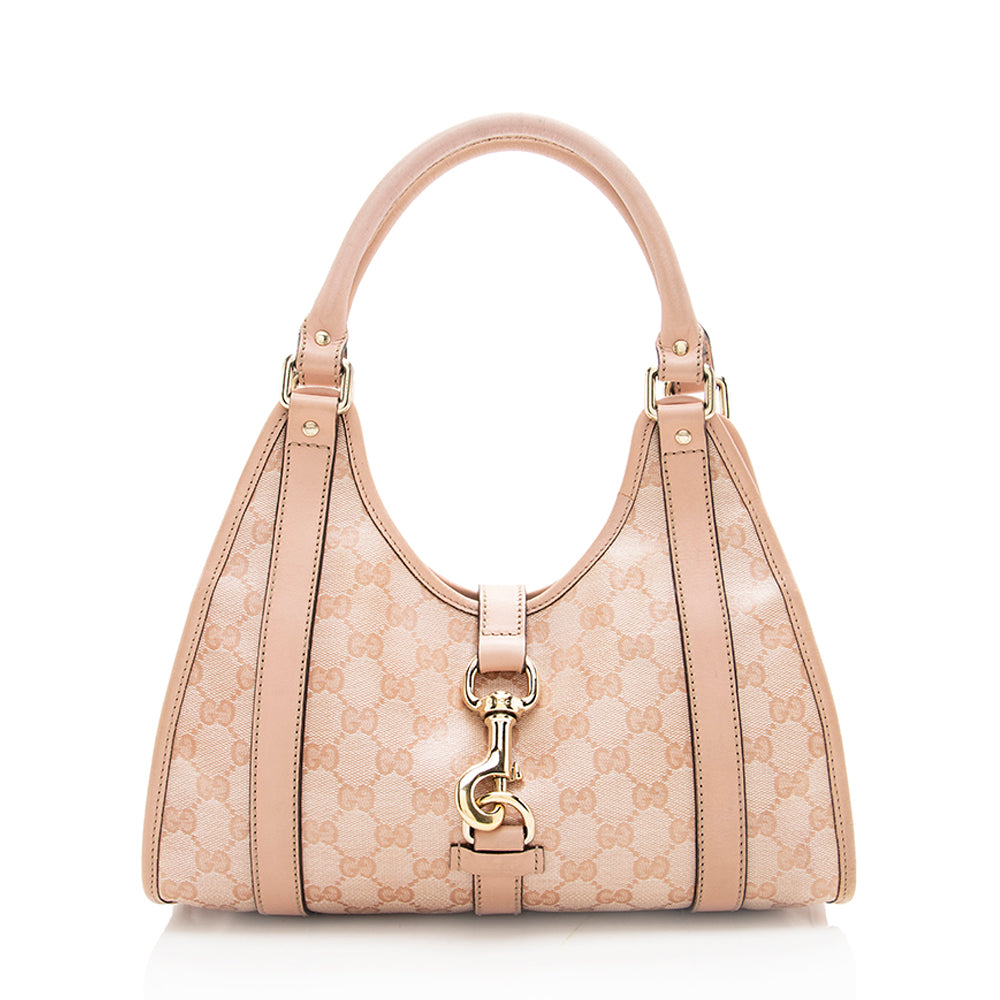Gucci Leather Canvas Shoulder Bag