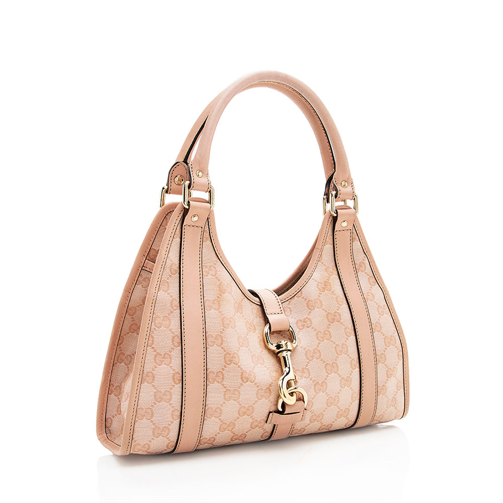 Gucci Leather Canvas Shoulder Bag