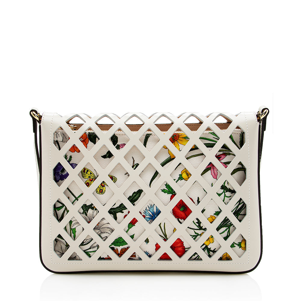 Gucci Leather Canvas Shoulder Bag