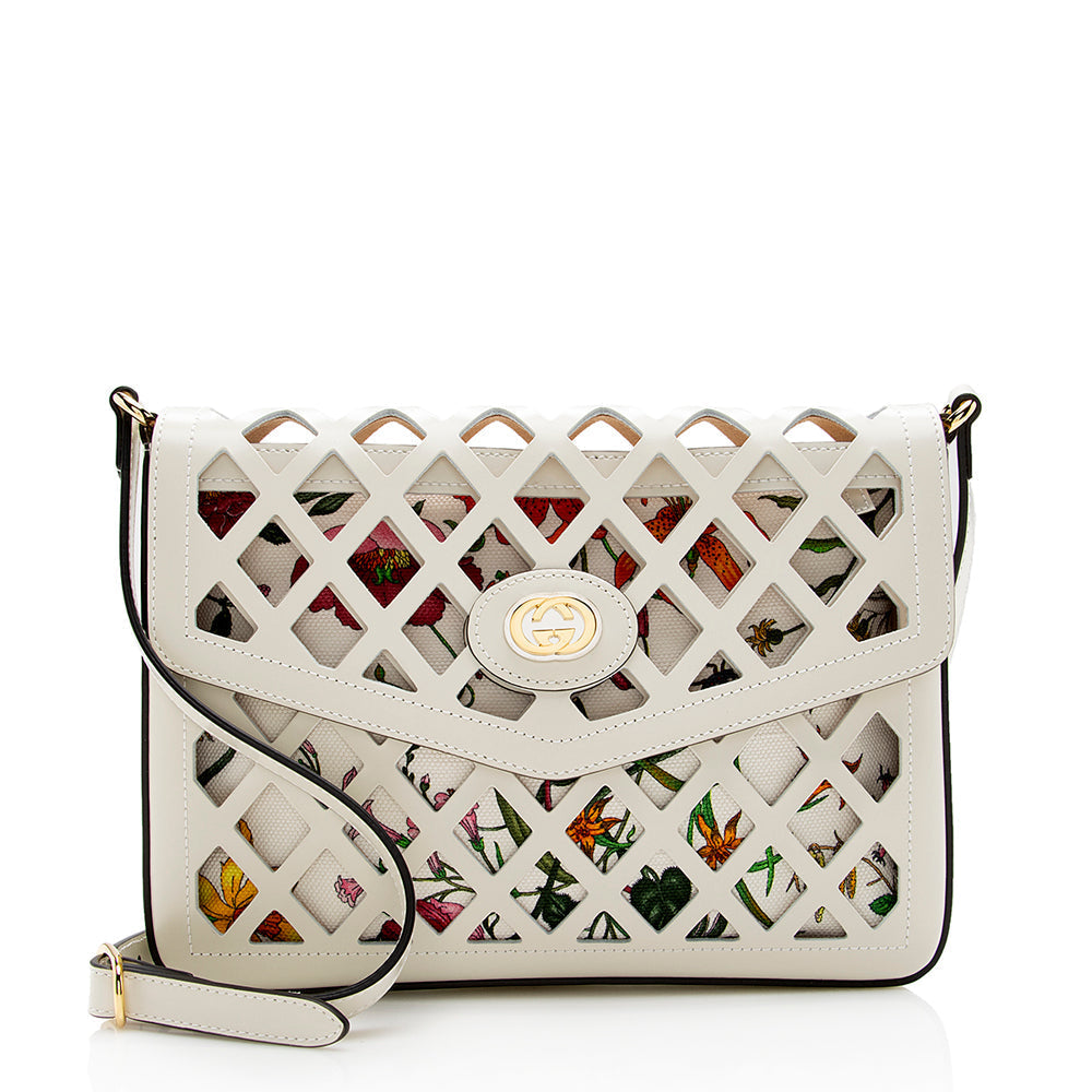 Gucci Leather Canvas Shoulder Bag