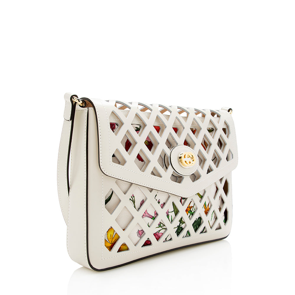 Gucci Leather Canvas Shoulder Bag