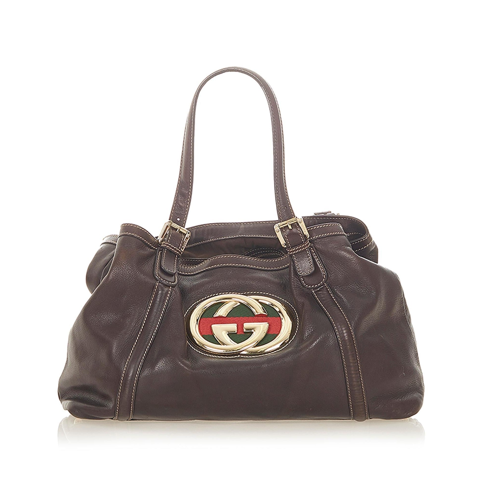 Gucci Monogram Leather Tote