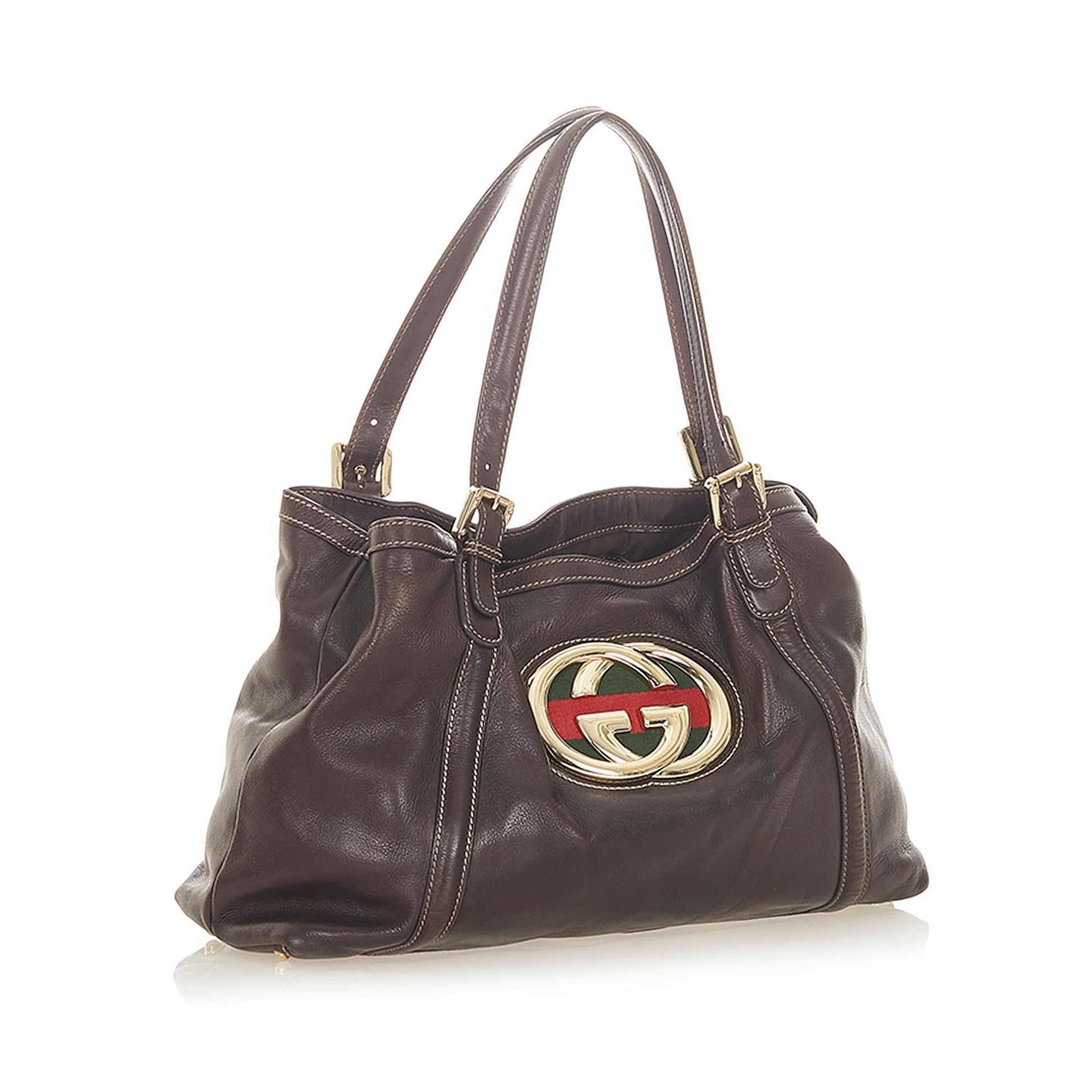 Gucci Monogram Leather Tote