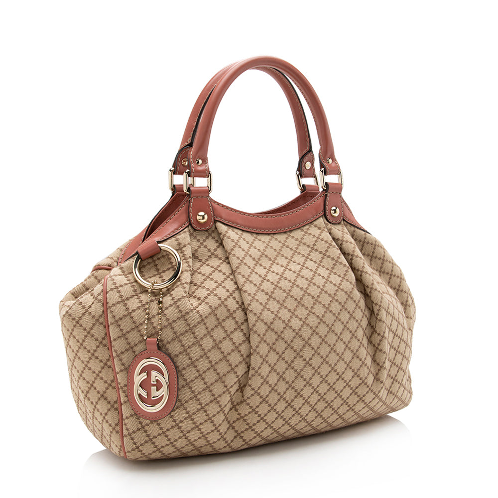 Gucci Leather Canvas Tote