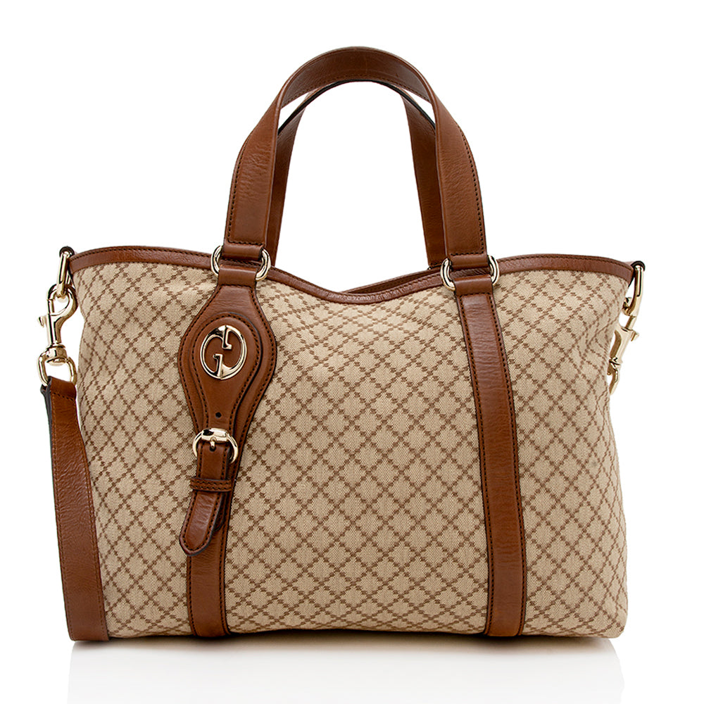 Gucci Leather Canvas Tote Style 60