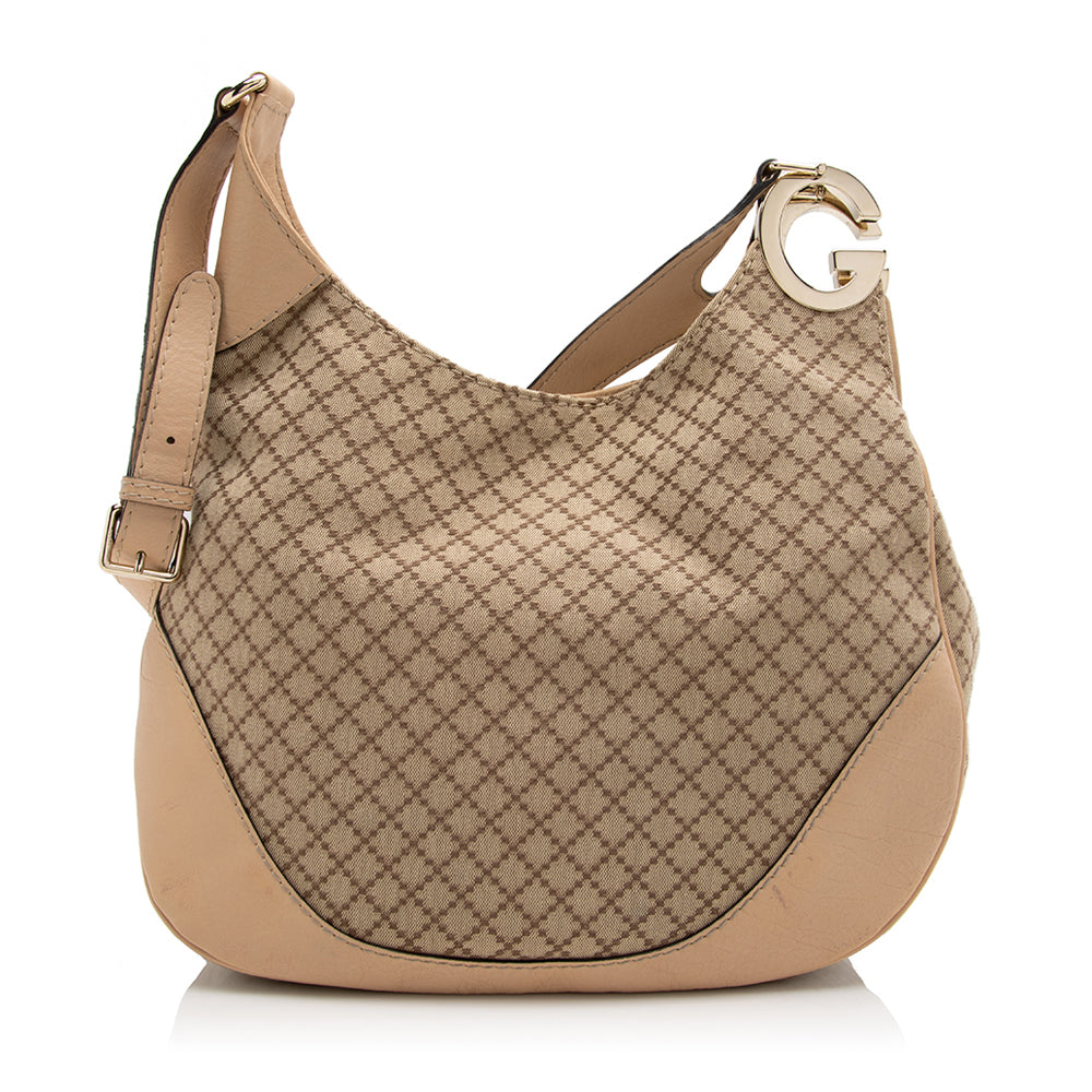 Gucci Leather Canvas Shoulder Bag