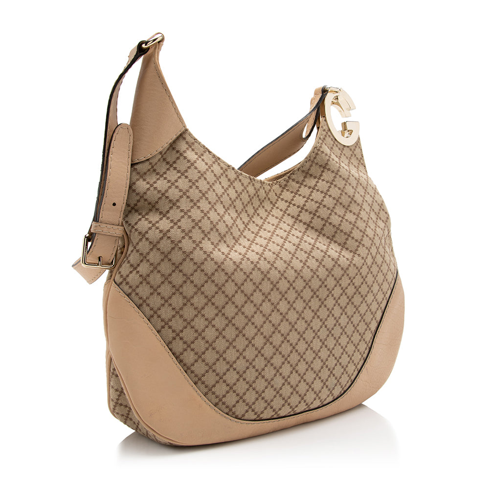 Gucci Leather Canvas Shoulder Bag