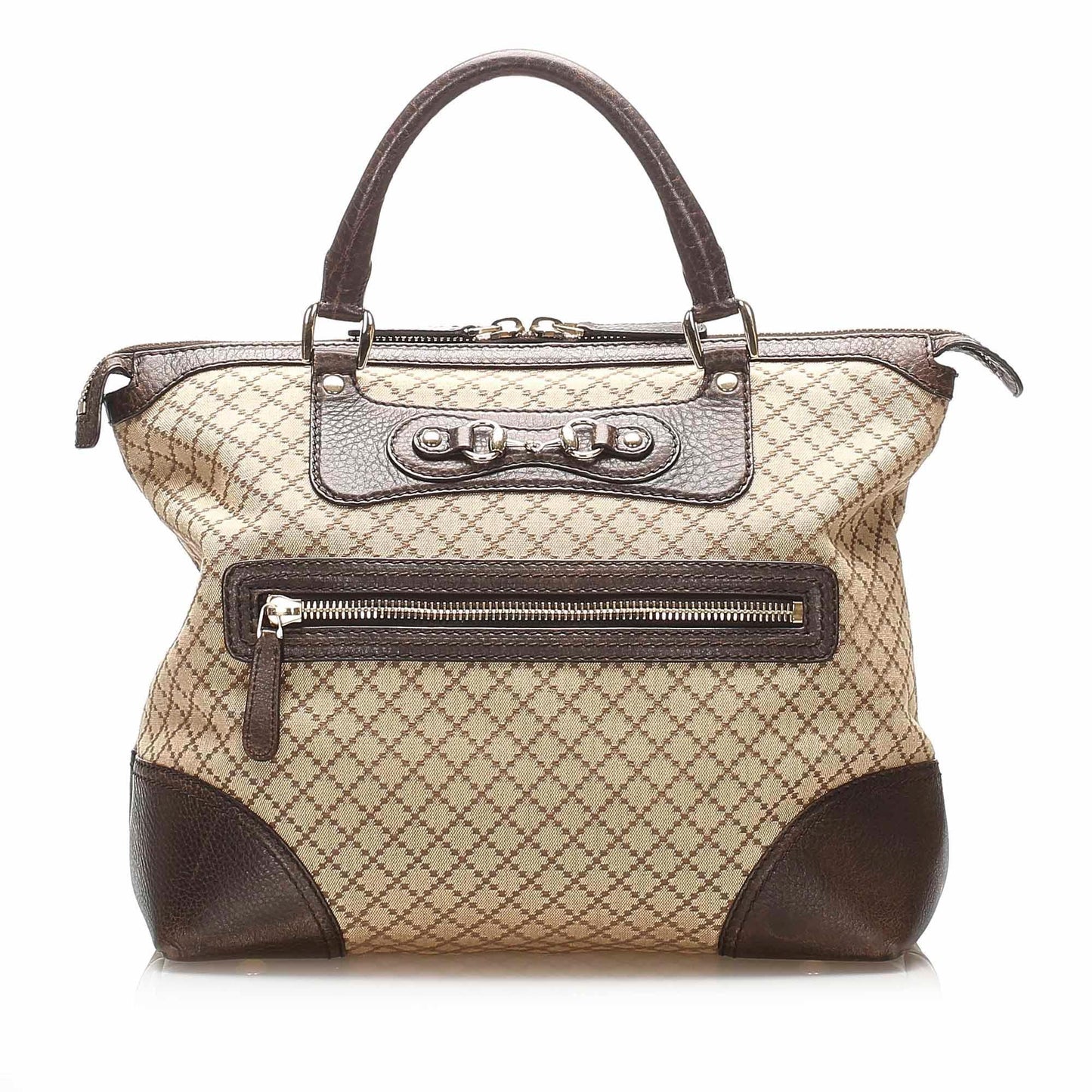 Gucci Horsebit Canvas Monogram Tote Style 1