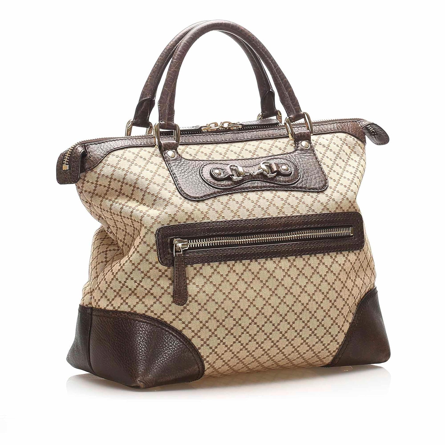 Gucci Horsebit Canvas Monogram Tote Style 1