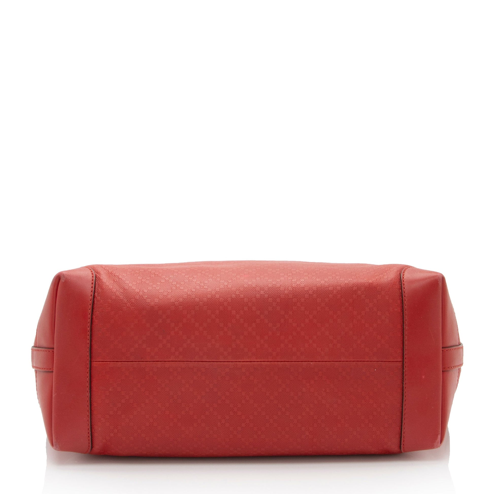 Gucci Pochette Leather Canvas Tote