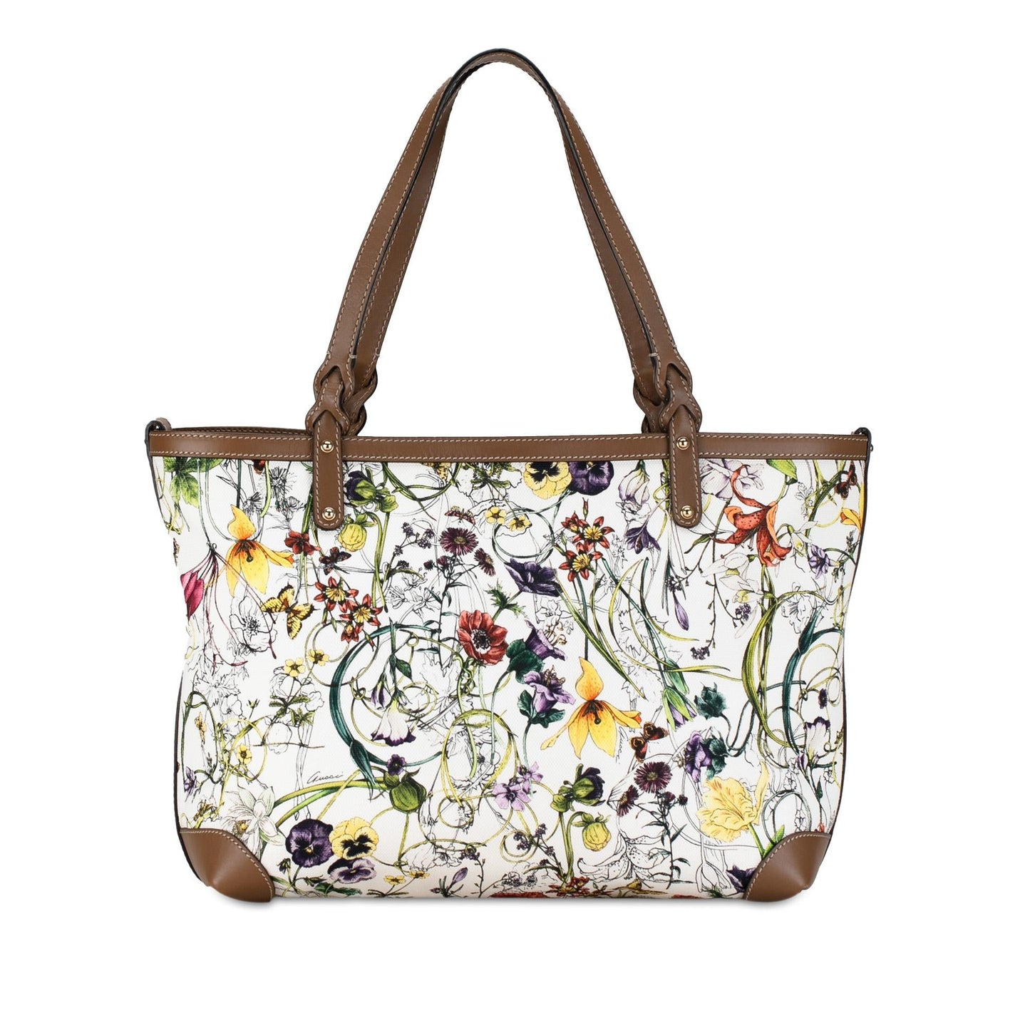 Gucci Flora Canvas Craft Tote (SHG-7nJYvD)
