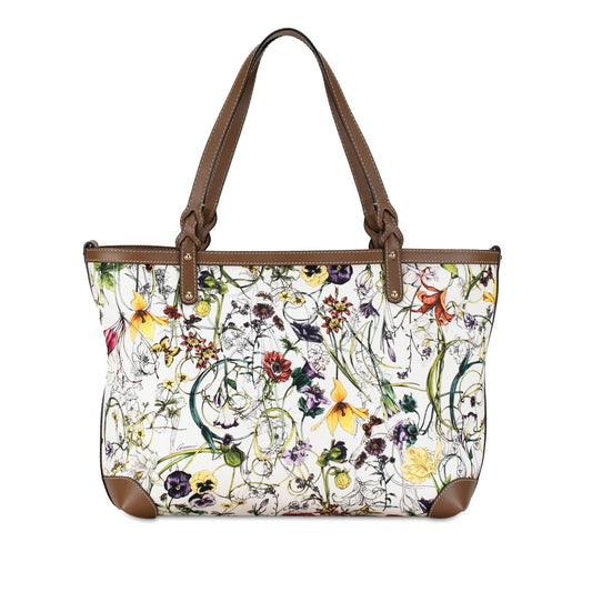 Gucci Flora Canvas Craft Tote (SHG-7nJYvD)