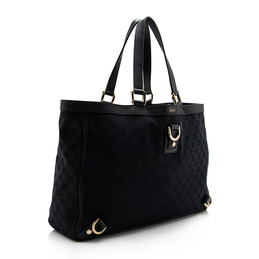 Gucci Leather Canvas Tote