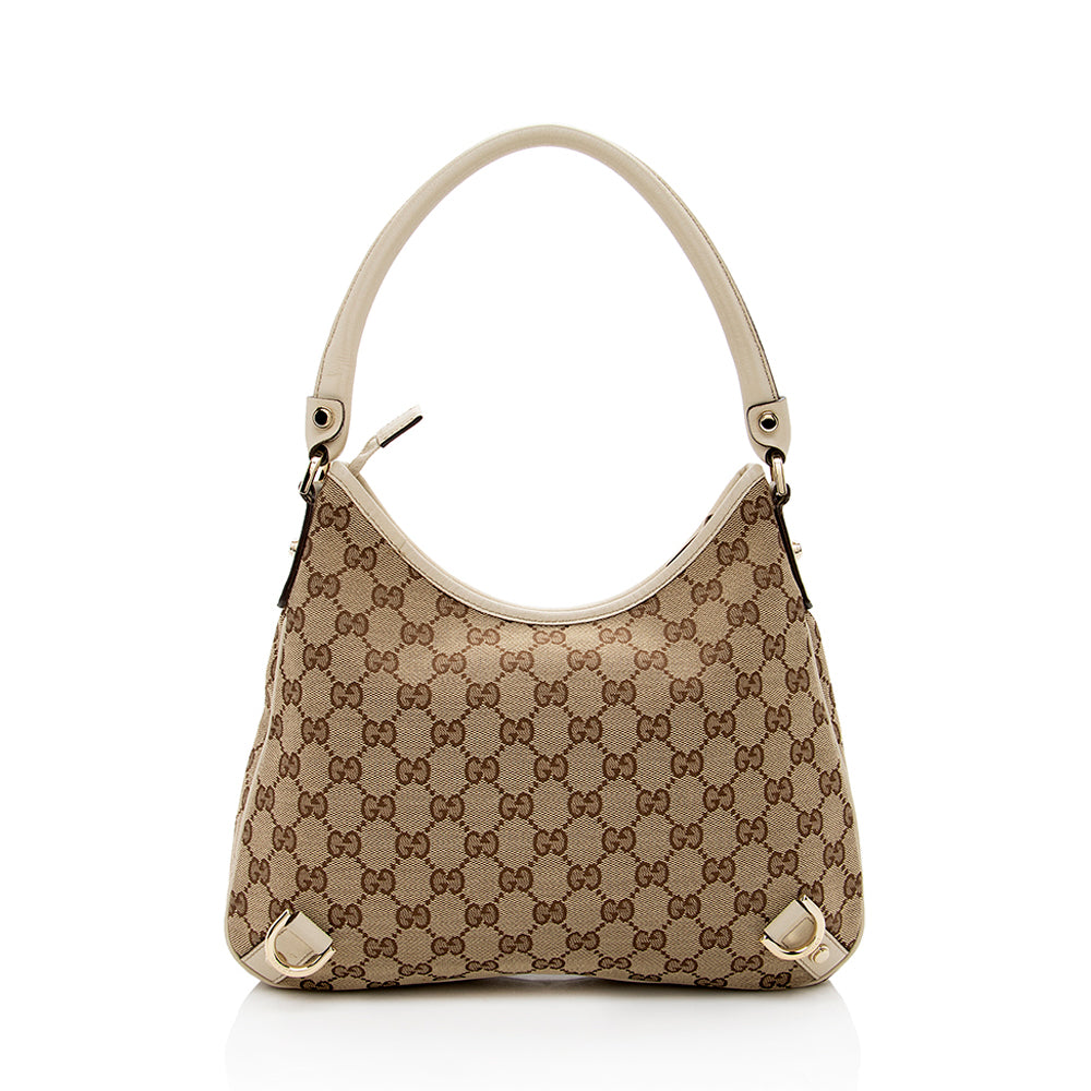 Gucci Leather Canvas Shoulder Bag
