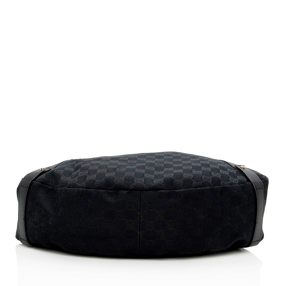 Gucci Leather Canvas Shoulder Bag