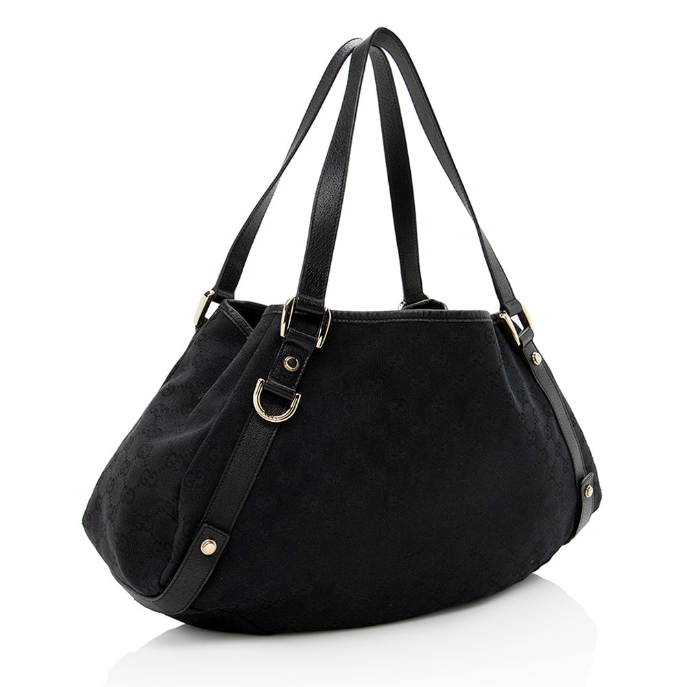 Gucci Leather Canvas Shoulder Bag
