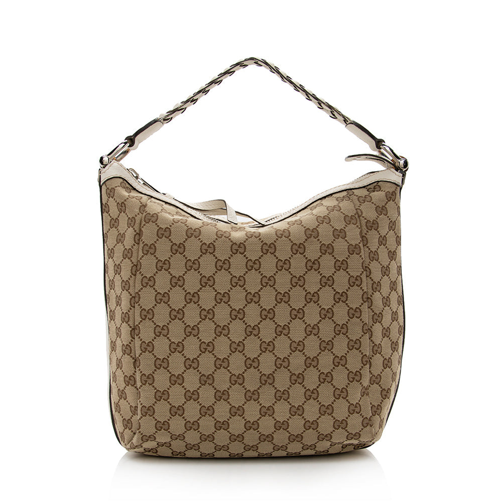 Gucci Leather Canvas Shoulder Bag