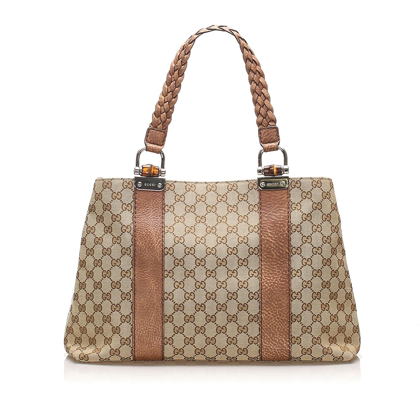 Gucci Leather Canvas Tote
