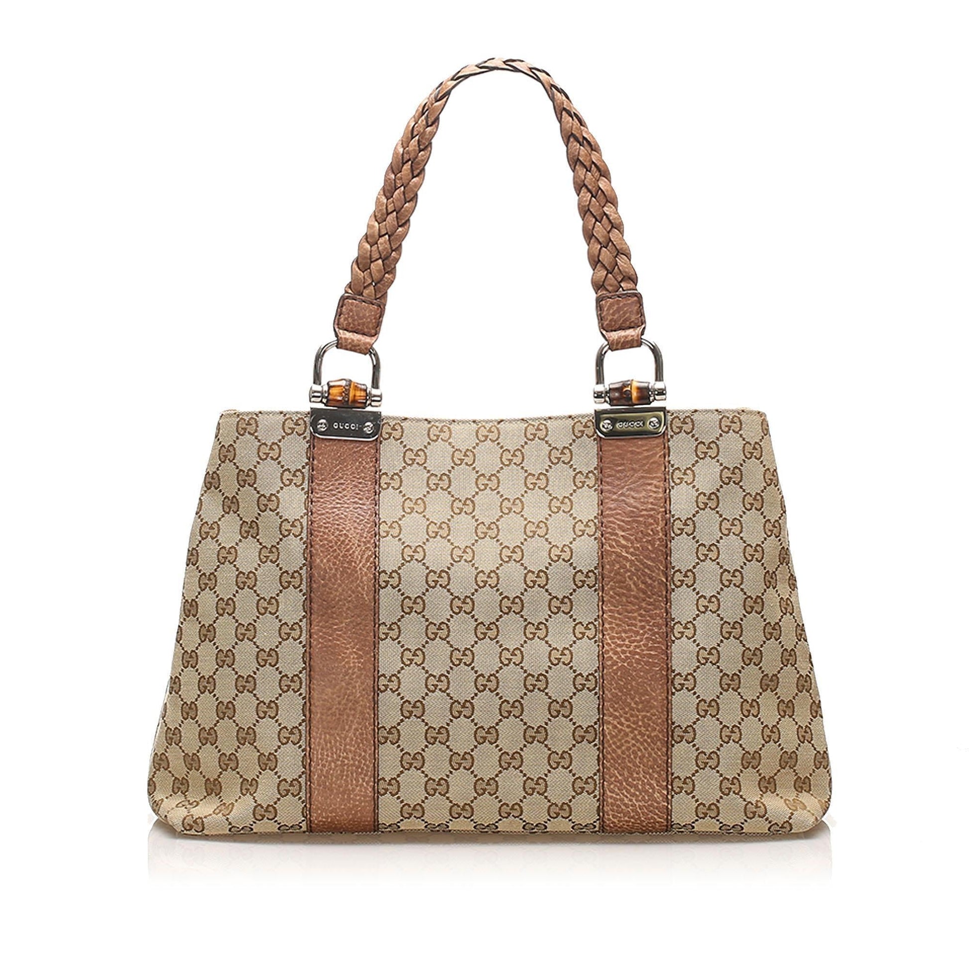Gucci Leather Canvas Tote