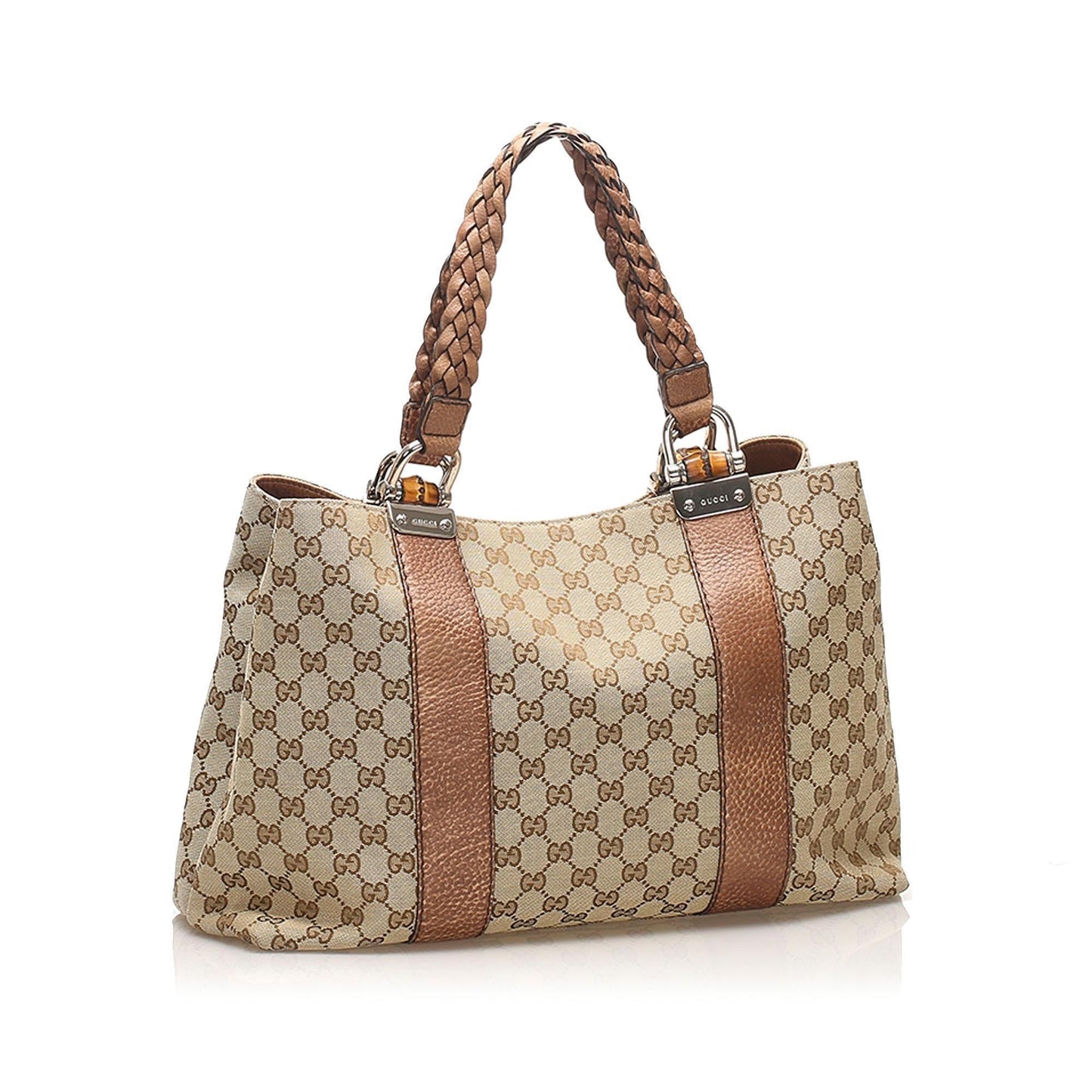 Gucci Leather Canvas Tote