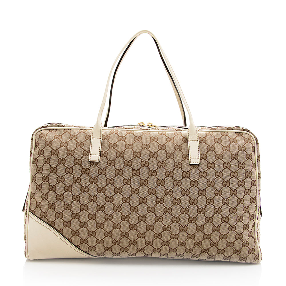 Gucci Leather Canvas Satchel Style 2