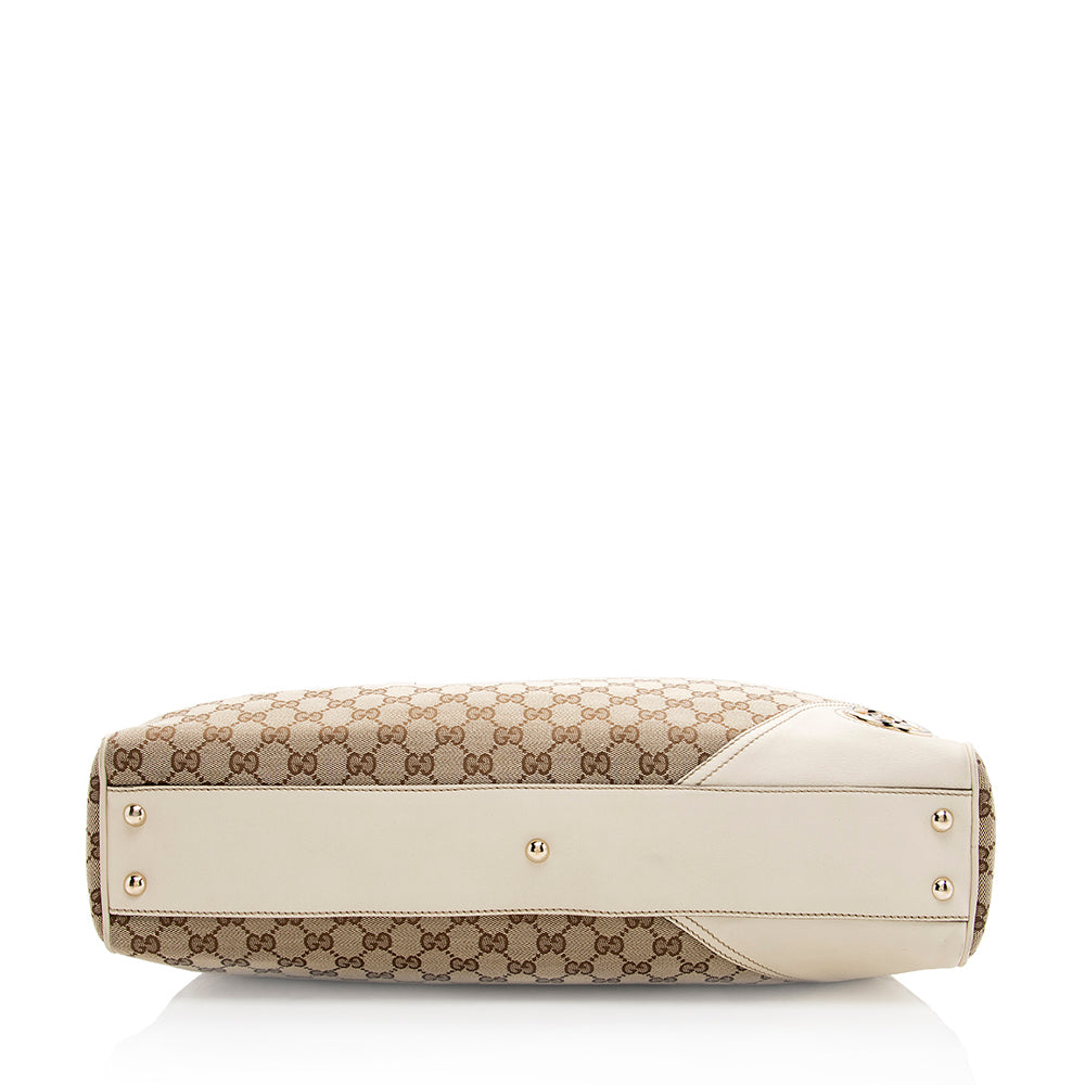 Gucci Leather Canvas Satchel Style 2