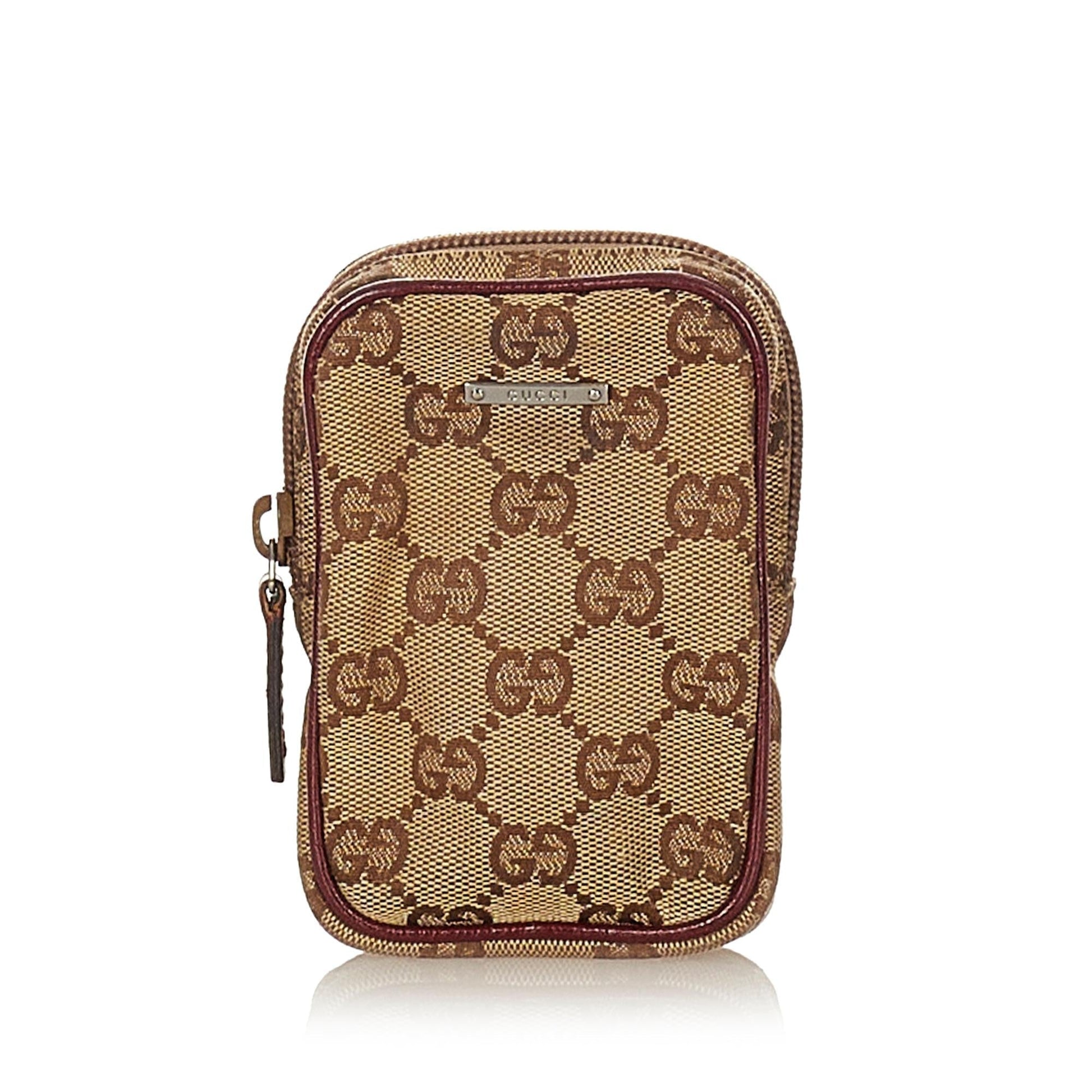 Gucci Leather Canvas Handbag