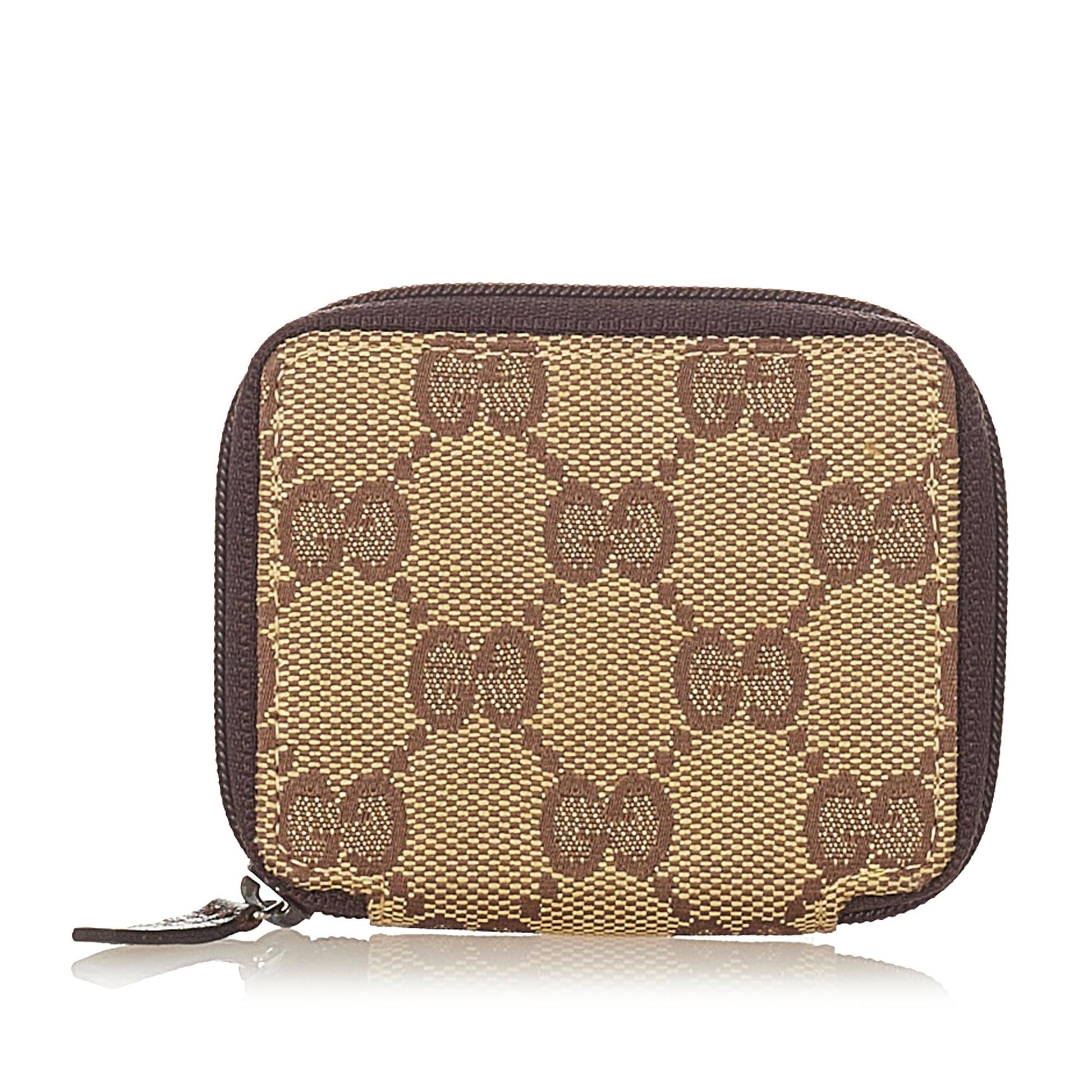 Gucci Leather Canvas Clutch