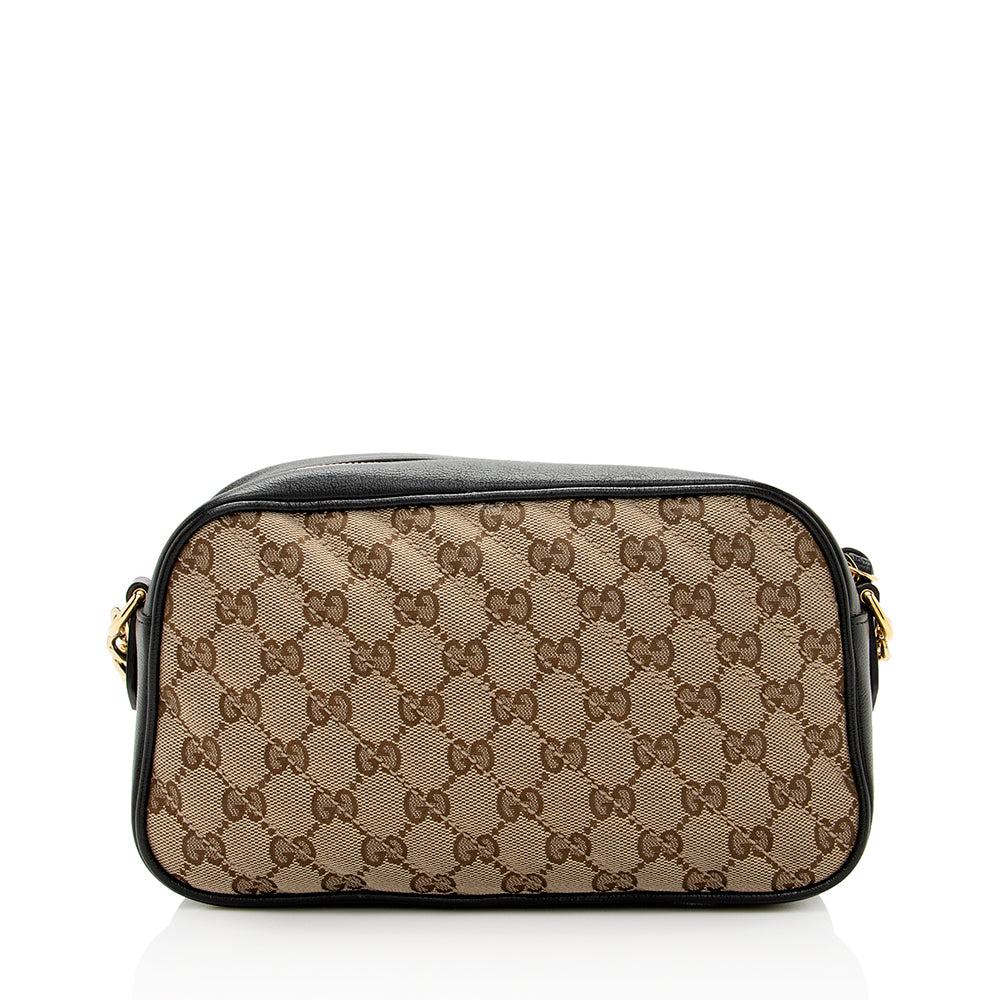 Gucci Leather Canvas Shoulder Bag