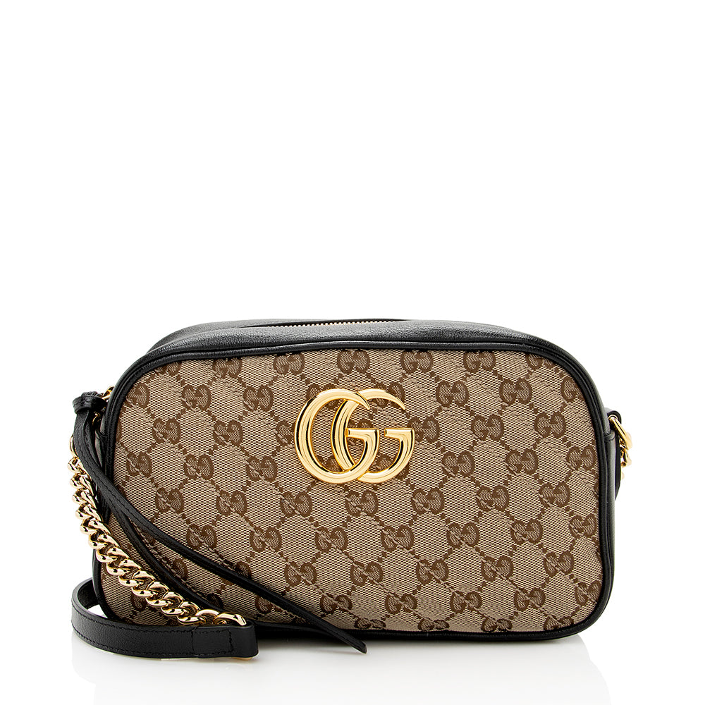 Gucci Leather Canvas Shoulder Bag