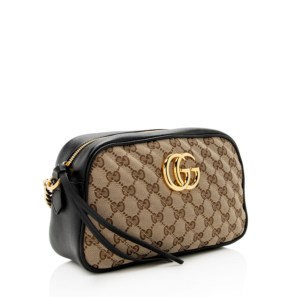 Gucci Leather Canvas Shoulder Bag