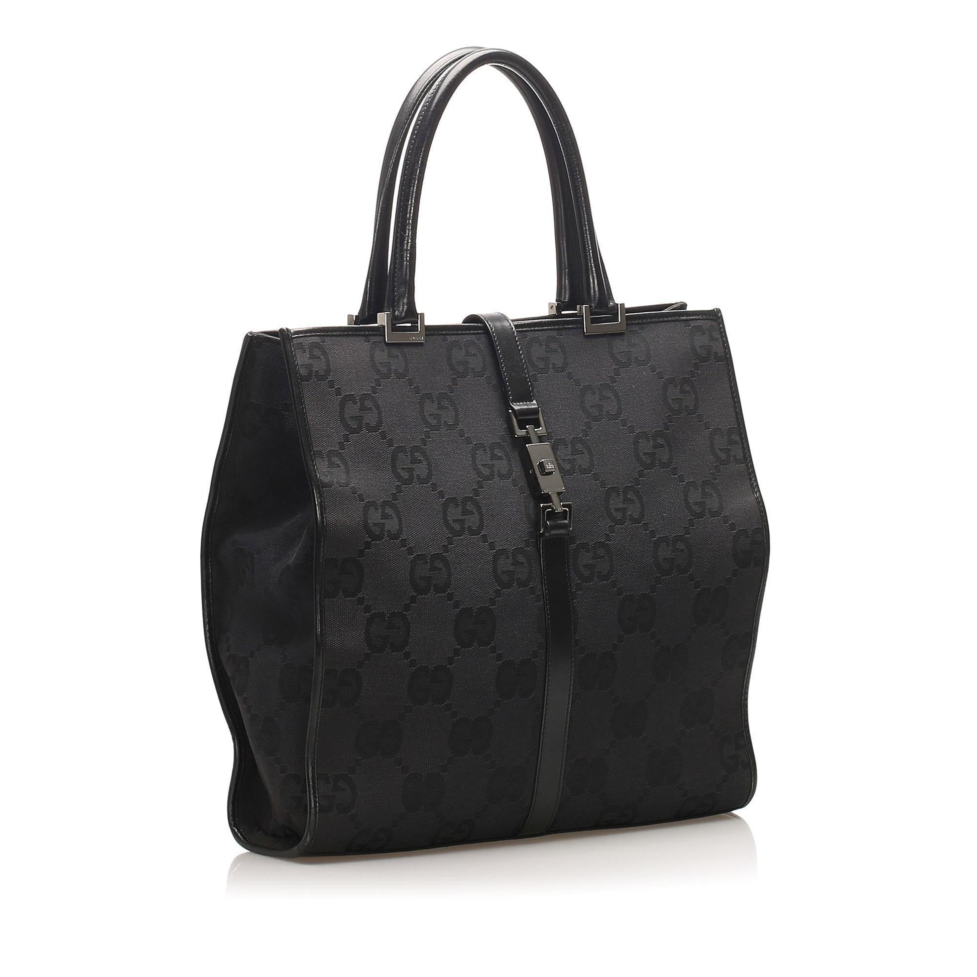 Gucci Leather Canvas Tote