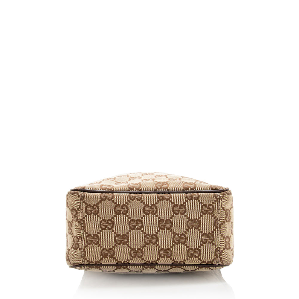 Gucci Nylon Leather Canvas Shoulder Bag