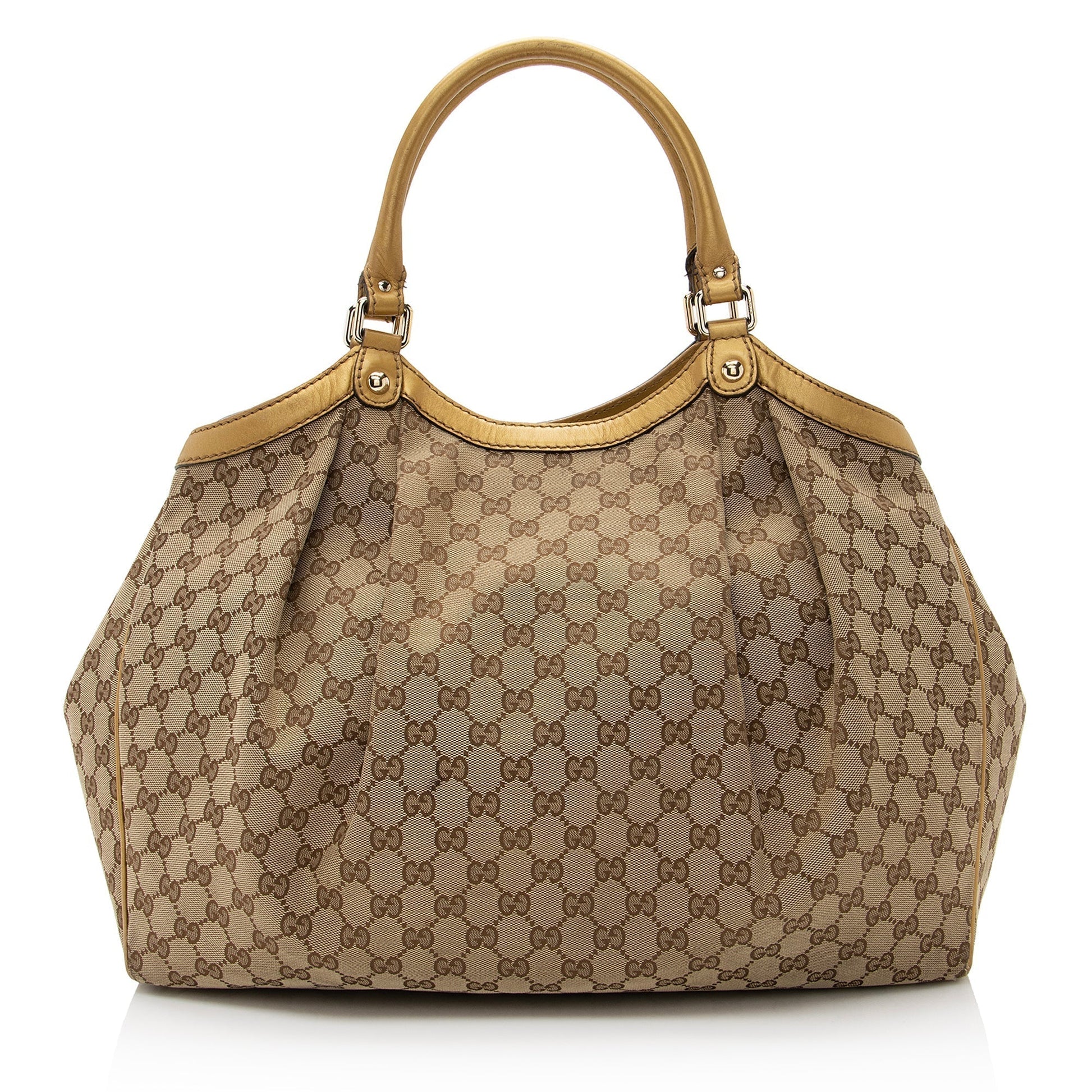 Gucci Sukey Leather Canvas Tote Style 7