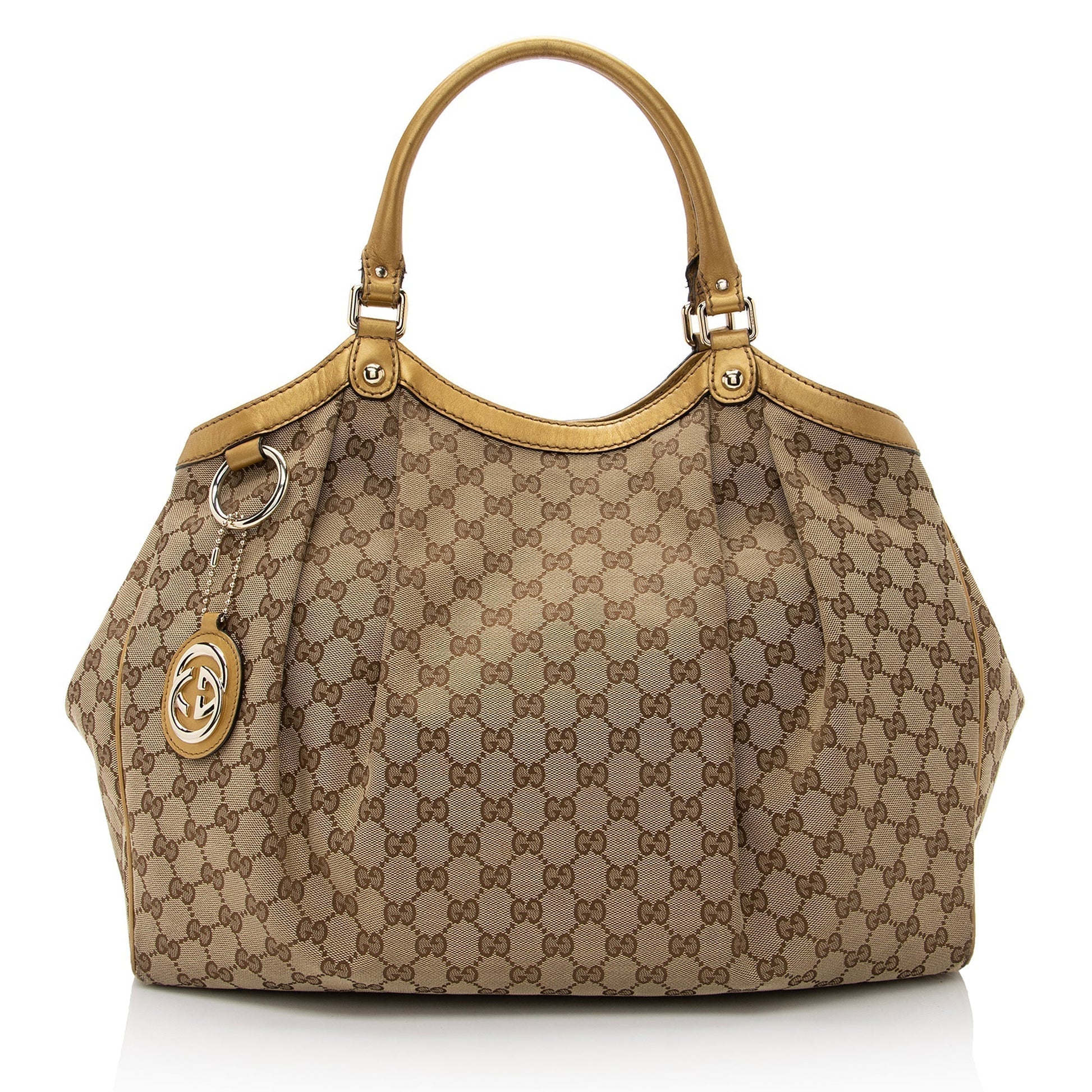 Gucci Sukey Leather Canvas Tote Style 7